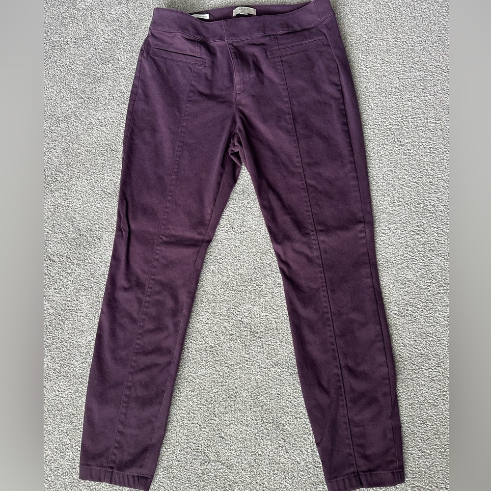 LOFT outlet petite skinny ankle fit pants. Size 10p plum color.